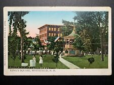 Postcard Whitefield NH - c1900s Kings Square Park Gazebo Copper Windows picture