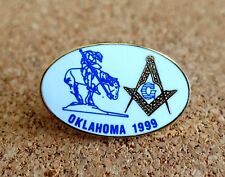 Masonic Oklahoma 1999 Lapel Pin Official Commemorative Gold Plated Masons picture