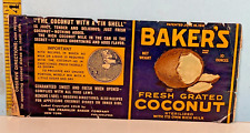 1918 Franklin Baker Co Label: Bakers Fresh Grated Coconut picture