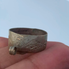 EXTREMELY ANCIENT OLD VIKING SILVER RING VERY RARE ARTIFACT AUTHENTIC picture