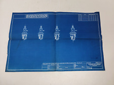 ANTIQUE AC SPARK PLUG Original Blueprint Authentic Dated 1938 - 85 86 87S picture