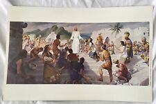 LDS Art Mormon Sunday School Lesson Poster 11x17” Jesus Teaching In Western Hem picture
