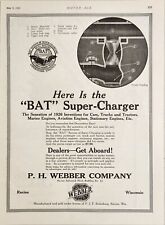 1926 Print Ad The BAT Super Charger Increases Performance Cars,Trucks Racine,WI picture