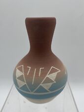 Vintage Native American Sioux Pottery Vase Signed Deb Worsham picture