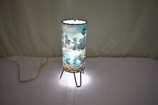 Retro Mid Century 1970’s Nature Lamp Tall Tube Shade 13” Tall picture