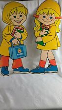 Vintage Hostess Store Display Advertisements Little Boy And Girl 2' Tall picture