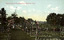 Rose Garden in Elizabeth Park Hartford Connecticut CT ~ c1910 vintage postcard picture