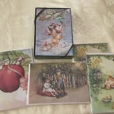 Lisi Martin Holliday cards Three Bell Ringers 12 cards envelopes, Unused Vtg picture