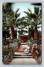 CA-California, Entrance to California Bungalow, Antique Vintage Postcard picture