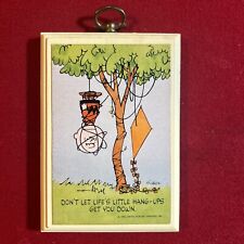 CHARLIE BROWN wall Plaque Don't Let Life's Little Hang-ups Get You Down vtg Kite picture