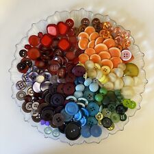 Vintage Mix Lot 225+ Colorful Buttons Different Size & Shades picture