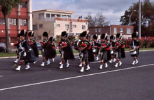 Vtg Original Anzac Day 1989 Highland Bagpipers New Zealand 35mm Slide 2A picture