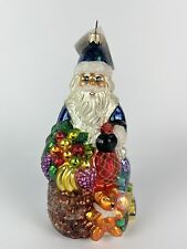 Christopher Radko Santa Delivers Christmas Toys Fruit Basket 7.5