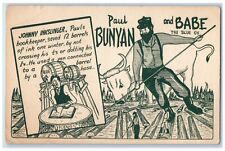 c1930's Paul Bunyan And Babe The Blue Ox Brainerd Minnesota MN Antique Postcard picture