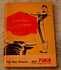 VINTAGE TWA AIRLINES TRAVEL TIPS BOOKLET SPAIN 1950s  104 PAGES picture