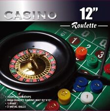 DA VINCI 12 Inch Roulette Wheel Game Set with Game Layout, 120 Mini Chips, Rake picture