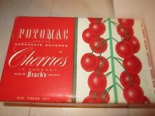 VINTAGE BRACH'S CHOCOLATE COVERED POTOMAC CHERRIES EMPTY CARDBOARD BOX picture