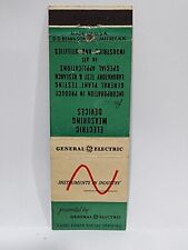 Vintage Matchbook Cover -General Electric Measuring Devices Instruments Industry picture