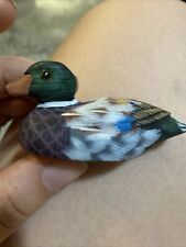 Hand Painted Wooden Duck Miniature 4