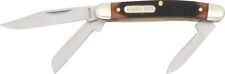 NEW SCHRADE KNIVES 108OT OLD TIMER BROWN JUNIOR 3 BLADE POCKET KNIFE #1179207 picture