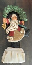Vtg 1997 David Frykman Dancing Folkart Santa Claus Figurine  Collectible Signed picture