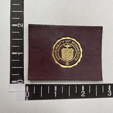 Vtg 1910s UNIVERSITY OF MINNESOTA Tobacco Leather Premium Patch 81F2 picture