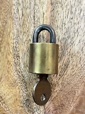 Vintage Antique Old Junkunc Bros Chicago Pat Pending Small Padlock With Key Lock picture