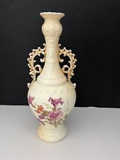 Beautiful Antique Amphora Vase Wild Roses RW Rudolstadt Germany 12 3/4” picture