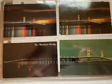 Mackinac Mackinaw Bridge Michigan 24 vintage postcard lot B picture