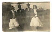 Postcard RPPC Picture 4 People Forrest Background picture