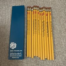 Ben Franklin Blaisdell 500 vintage Pencils Lot 12 W/Original Box GRADE No. 2 3/6 picture