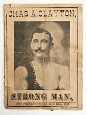 Antique Booklet CHAS. A. CLAYTON, STRONG MAN, Circus, Dick’s Publishing House, N picture