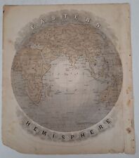 Antique 1887 Map, Eastern Hemisphere, Rare Chromolithograph picture
