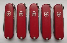 Lot of 5 Victorinox Classic SD Swiss Army Knives, Red [0154] picture