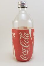 Vintage 1980's Coca-Cola Glass Bottle 16oz Styrofoam Label w/Metal Cap No Refill picture