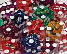 Las Vegas & Nevada Casino Table-Played 19mm Craps Dice 2 Pairs (4 Dice) + Pouch picture