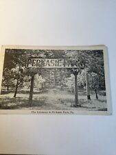 Old Postcard 1900's Entrance To Perkasie Park Pennsylvania Local Historical picture