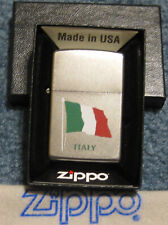 ZIPPO  ITALIAN FLAG Lighter ITALY Mint in Box Z198 GREEN-WHITE-RED New  SEALED picture