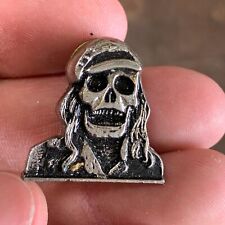 VTG c.1980s Silvertone Heavy Metal Pin Che Guevara Skull Battle Vest Biker picture