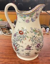 Antique 1868 Ironstone China Hand Painted Floral Pitcher 8.5
