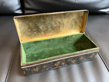Very Very Old Antique Niello Brass Hammered Enamel Box picture