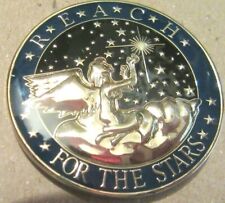 Alcoholics Anonymous AA Reach for the Stars BLUE GOLD Medallion Narcotics NA  picture