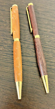 Pair of Handmade Wood Turned Ballpoint Ink Pens picture