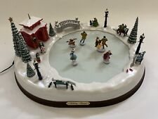 Vintage Mr Christmas Holiday Skaters  Village Ice Skating Rink 25 Songs READ picture