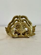 Vintage Crowning Touch 2 Slot Solid Brass Letter Holder picture