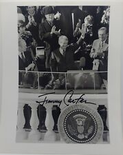 Jimmy Carter Signed 8x10 Vintage Inaugural Photo Full Signature picture