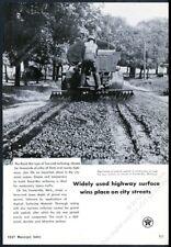 1937 Texaco asphalt Fowlerville Michigan roadmaking photo vintage trade print ad picture