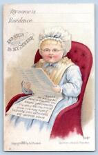 1890 MURDOCKS LIQUID FOOD*FALL RIVER LITHO CO*POCKETBOOK ID*VICTORIAN TRADE CARD picture