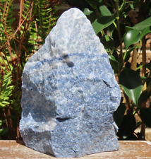Large 1.68 KG Blue Quartz With Base Cut Display Piece Rough & Raw 170mm Tall picture