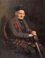 Huge Oil painting male portrait francis grant veteran of culloden free postage picture